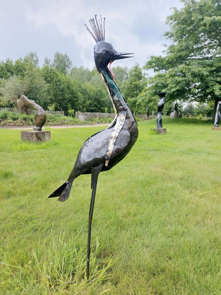 crown cranes from oildrums