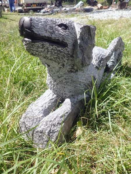 dog stone sculpture