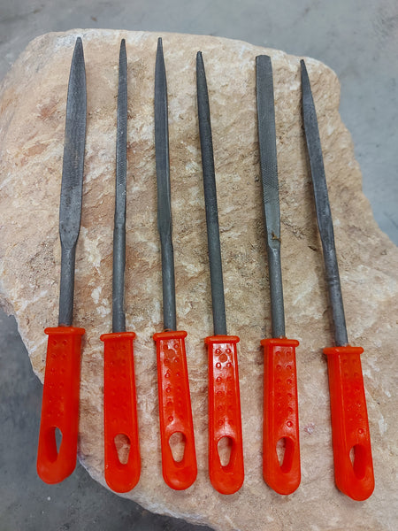 speksteen vijlen, zeepsteen, zachte steen, set 6 stuks