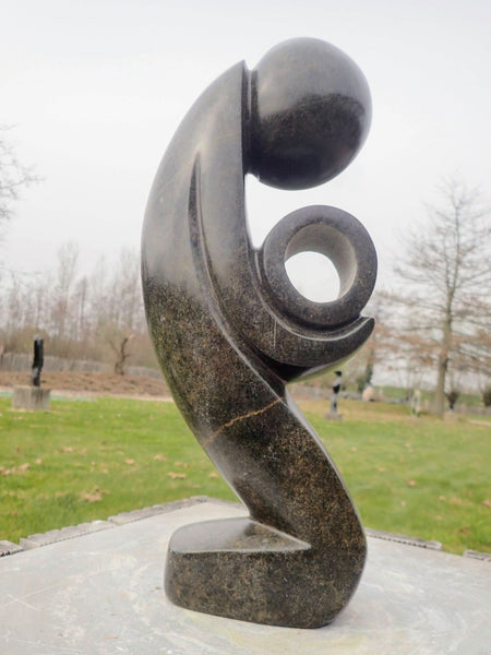sculpture garden, stone statues