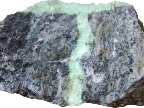 zeepsteen, turquoise met zwart