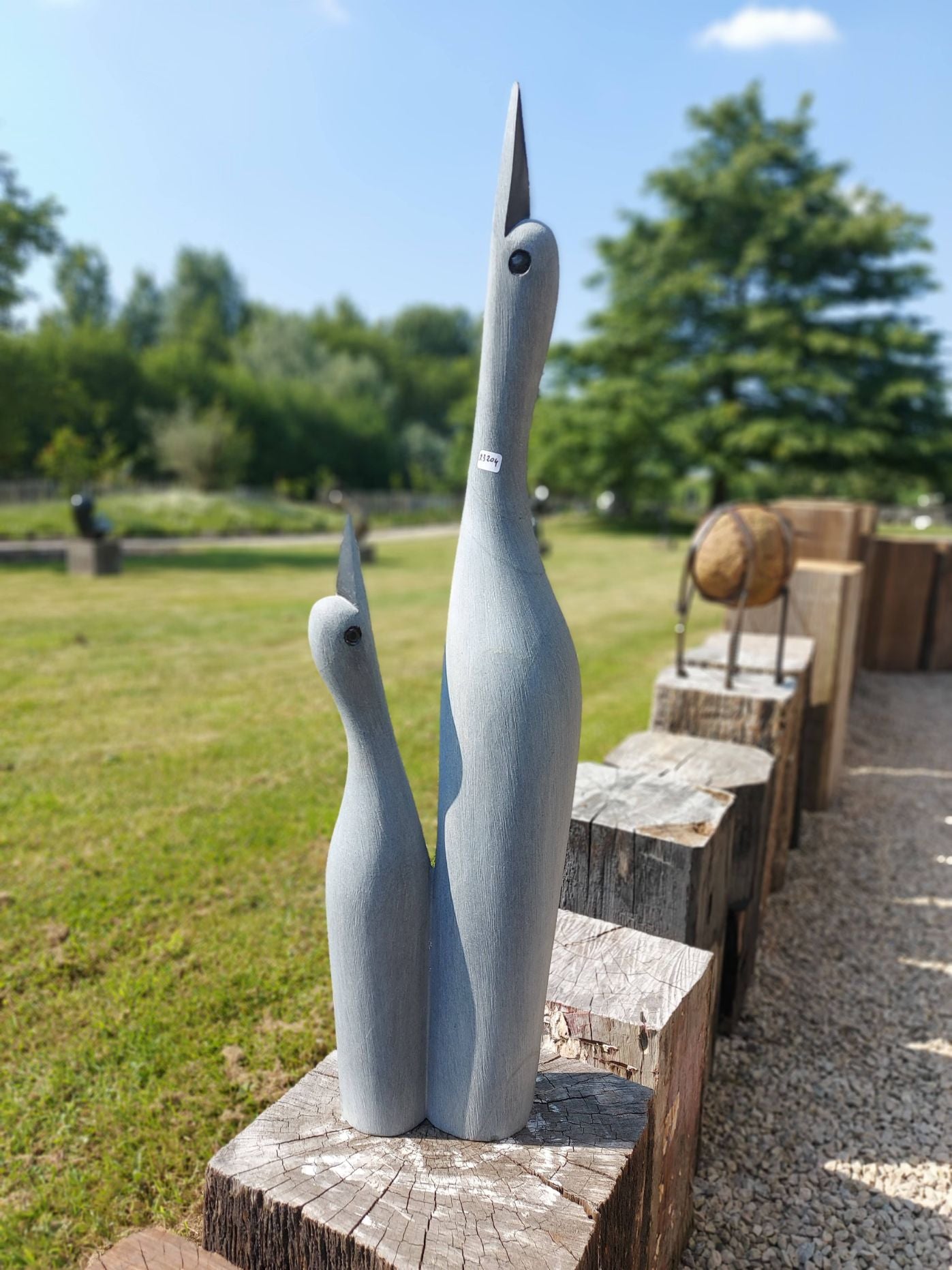 tuinbeeld vogels in steen