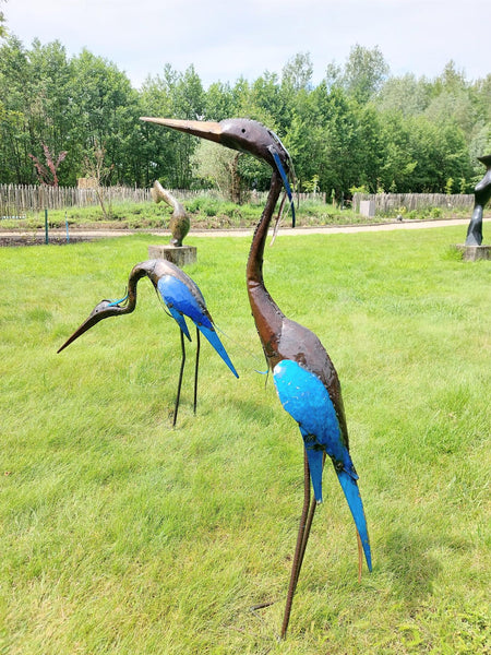 Tuinbeeld :  blauwe reiger 90 cm