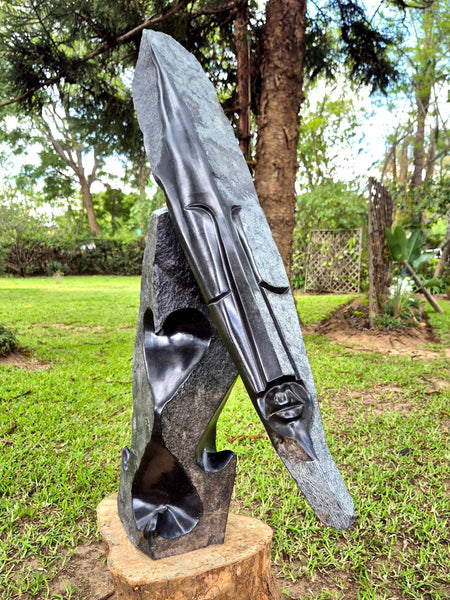 masker in steen, shona kunst zimbabwe, Philip Mlima