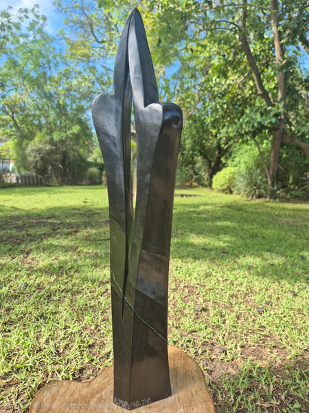vogels in steen, geabstraheerd, natuursteen, shona kunst zimbabwe, mupumha beeldhouwer