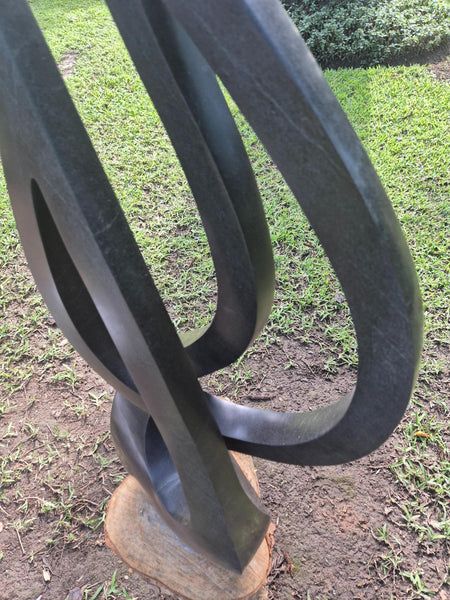 close up abstract statue in stone