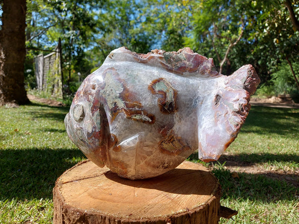 fish stone sculpture