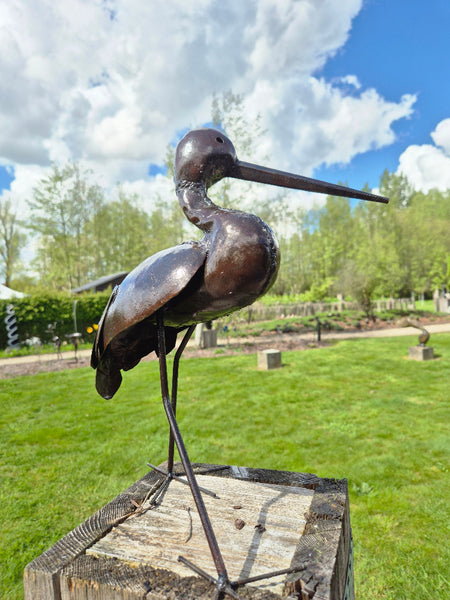 metalen grutto, tuinbeeld in metaal