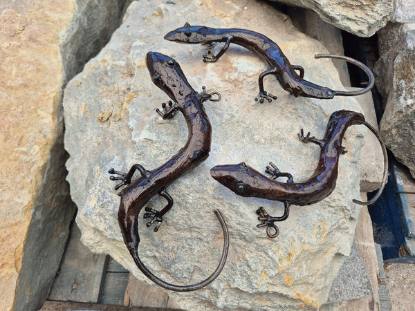 metal lizard garden decor