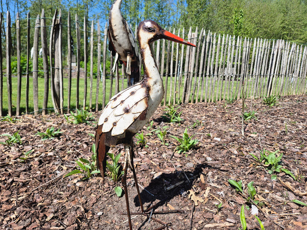 ooievaars van recyclage metaal