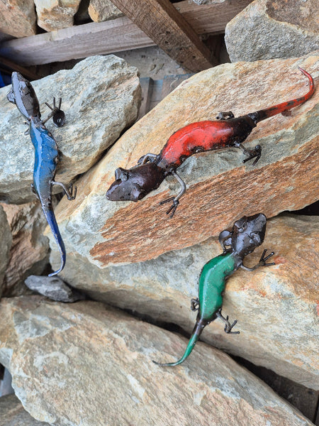 lizards made from scrap metal