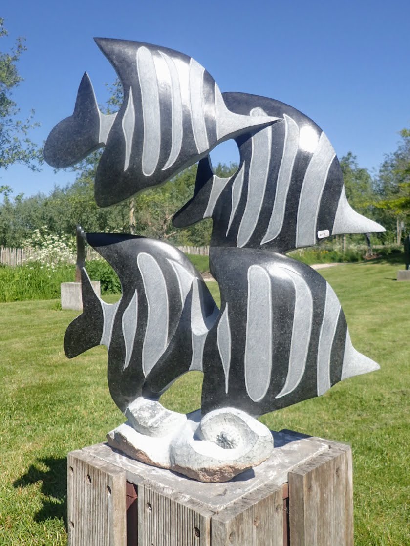 angelfish stone sculpture John Gutsa